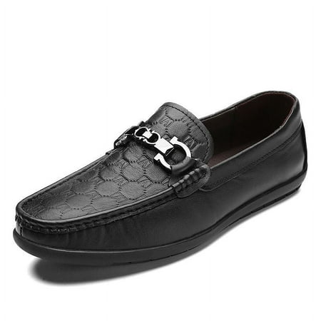 

First Layer Cowhide Men‘s Casual Shoes Spring and Summer Soft Bottom Soft 202 New Style Slip-on Toas Shoes Men‘s Lazy Shoes