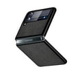 thumbnail image 2 of Allytech Case for Samsung Galaxy Z Flip 4 6.7 inch 2022 Release, anti-drop Anti-fingerprint Shockproof Leather Case Luxury Elegant Case for Galaxy Z Flip 4 for Businessmen, Black, 2 of 7