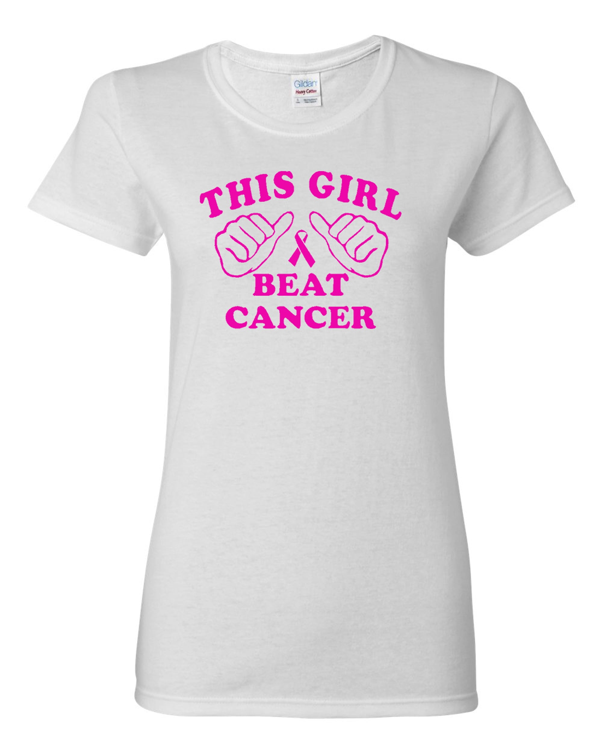 Ladies This Girl Beat Cancer Survivor T-Shirt Tee - Walmart.com
