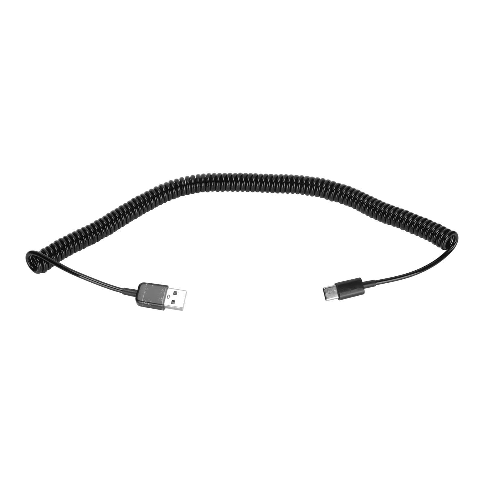 Type C To USB 2.0 Male Spiral Coiled Cables, Type C Spiral Coiled