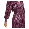 thumbnail image 3 of Leyden Womens Mini Smocked Cocktail Dress Purple XS, 3 of 4
