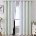 thumbnail image 1 of Cortinas Estelar Textiler, 132 x 260 cm, color verde salvia degradado, opacas, 1 of 9