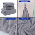 thumbnail image 5 of Velvet Spun Bath Towel Set – 3-Piece Highly Absorbent Towels for Spa, Gym, Bathroom (Soft, Multiple Colors), 5 of 7