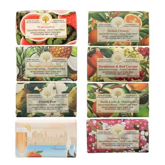Jabón Wavertree & London, varios sabores afrutados, 200 ml (8 barras)