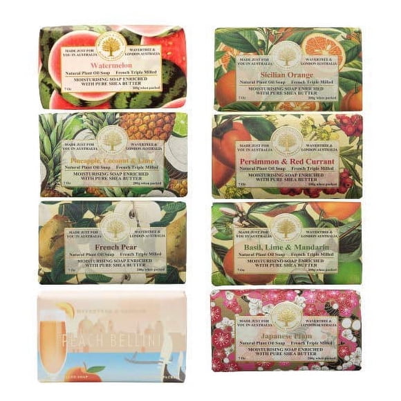 Jabón Wavertree & London, varios sabores afrutados, 200 ml (8 barras)