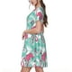 thumbnail image 2 of Disketp Flamingo para Vestido de Manga Corta para Mujeres, Vestidos de Verano para Mujeres, Casual y Holgado para la Playa, 2 of 6