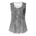 thumbnail image 4 of TKLPEHG Women's Summer Casual Fashion Print Tank Top Sleeveless Round Neck Loose Tops Fashion Clothes (Gray,L), 4 of 5