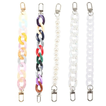 

6 Pcs Sandals Pearl Wrist Chain Slide Shoe Clips Detachable Alloy Man-made Plastic