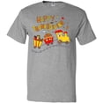 thumbnail image 3 of Inktastic Happy Thanksgiving Turkey Train with Food T-Shirt, 3 of 5