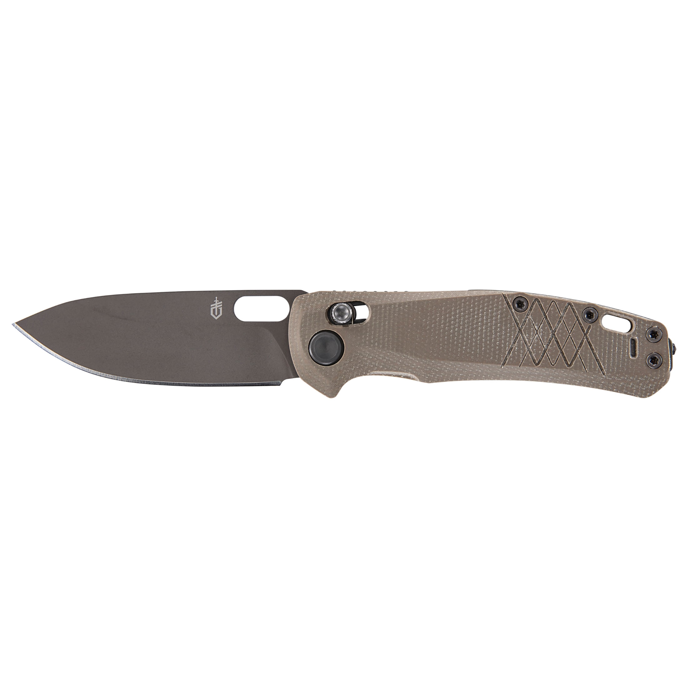 Gerber Scout Tan Folding Knife, Plain Edge, Drop Point