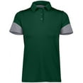 thumbnail image 3 of Russell Athletic 400PSX Ladies' Hybrid Polo, XL, DARK GREEN/STEEL, 3 of 5