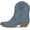 Denim Blue, variant on -Susan- Womens Cowboy Cowgirl Western Ankle Booties Pointed Toe Boots (Silver, 7)