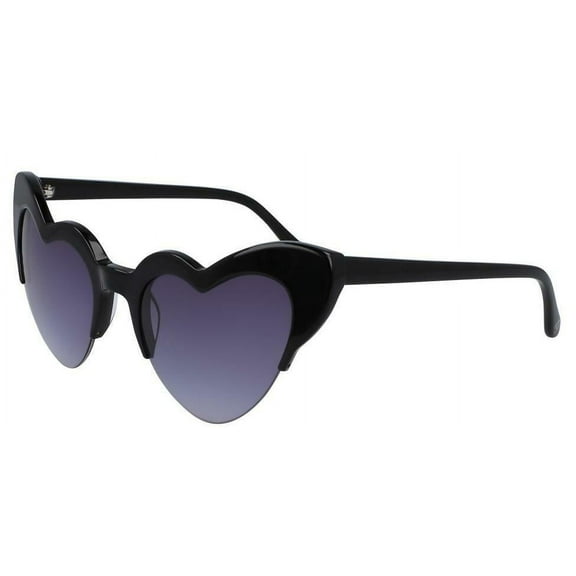 NEW Draper James DJ 7012 001 Black Heart Shaped Sunglasses with Grey Lenses
