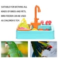 thumbnail image 4 of Methold Pájaros Bañera Ducha automática Tazón Alimentador de animales Juguetes para niños Bañera de plástico Aseo de mascotas azul Methold PT000082-02B, 4 of 6
