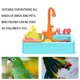 thumbnail image 5 of Greeniant Pájaros Bañera Ducha automática Tazón Alimentador de animales Juguetes para niños Bañera de plástico Aseo de mascotas azul Greeniant PT000082-02B, 5 of 6