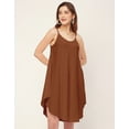thumbnail image 2 of Moomaya Shoulder Straps Round Neck Rayon Dress - Women's Boho Asymmetric Dress, 2 of 9