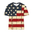 thumbnail image 5 of Thousandth 250th Anniversary USA Tops for Women Casual Vintage Print Summer Patriotic Blouses Short Sleeve 4th of July Tees Crew Neck Independence Day Shirts, 5 of 5