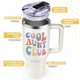 thumbnail image 4 of Auntie Gift Ideas, Aunt Gifts from Niece, Nephew - Cool Aunt Gift for Aunt to Be, Auntie, New Aunt, Promoted to Aunt Gifts - Birthday, Mothers Day, Christmas Gift for Aunt - 40oz Tumbler W Lid Straw, 4 of 7