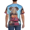 thumbnail image 2 of Naloa Elephant Sits Men's T-Shirt Sport T-shirt Men's Basic Tee Casual Men's Shirt, Round Neck, Short Sleeves - Small, 2 of 5