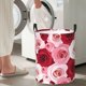 thumbnail image 5 of Fotbe Rose Cesto de Ropa con Asas, Cesto Impermeable de Gran Capacidad, Bolsa de Lavado para Dormitorio, Cesto de Ropa con Ruedas y Asas-Small, 5 of 6