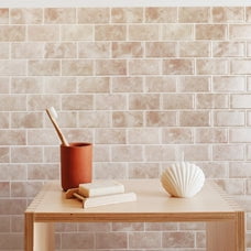 Smart Tiles Peel and Stick Backsplash, 10 Adhesive Tiles, Subway Beige, 10,95"x9,7"