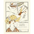 thumbnail image 3 of Fernand Siméon 12x14 Black Modern Framed Museum Art Print Titled - Advertisement Hats from Verlaine (1920), 3 of 5
