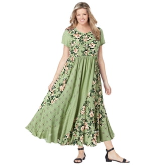 knee length dresses for ladies Tall Woman Abstract Printed Maxi Dress for Tall Women main image 1