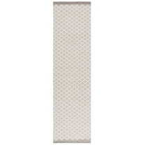 SAFAVIEH Vermont Jilliean Diamond Quatrefoil Runner Rug, Gray/Ivory, 2'3" x 9'