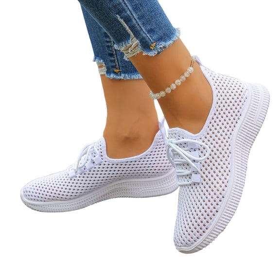 YOUYEDIAN Orthopedic Shoes for Women Wide Non Slip Slip on Mesh Sneakers Spring Walking Comfortable Closed Toe Arch Support Shoes