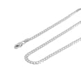 thumbnail image 3 of 10K White Gold Cuban Curb Chain Necklace for Men and Women â€“ Measures 2 mm x Thickness 24 Inches Length, 3 of 7