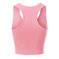 thumbnail image 4 of MixMatchy Women's Cotton Basic Sleeveless Racerback Sports Crop Tank Top, 4 of 4