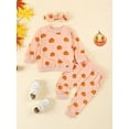 thumbnail image 2 of Toddler Baby Girl Halloween Outfits Pumpkin Long Sleeve Sweatshirts Jogger Pants Headband 3Pcs Fall Clothes Set 3M-3T, 2 of 8