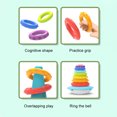 thumbnail image 2 of Juguetes Apilables Para Bebés Juguetes apilables para bebés, juguetes ABS Montessori, juguete apilable divertido rosa y azul para niñas y niños Hugtrwg libre de BPA, 2 of 9