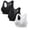 2Black+1White, variant on Fewfanhot Women'S Zip Front Sports Bra Wireless Post-Surgery Bra Active Yoga Sports Bras
