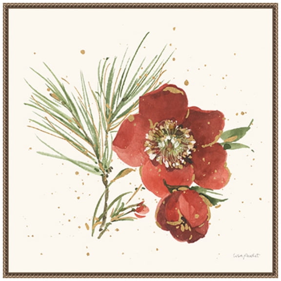 Amanti Art Winter Blooms V Framed Canvas Wall Art Print