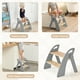 thumbnail image 2 of Taburete de 2 escalones Joothlin de madera para baño infantil plegable, gris, 2 of 6