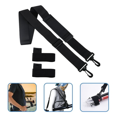 GOOHOCHY Rods Carrying Fishing Shoulder Strap Sleeve Holders Poles Man Black