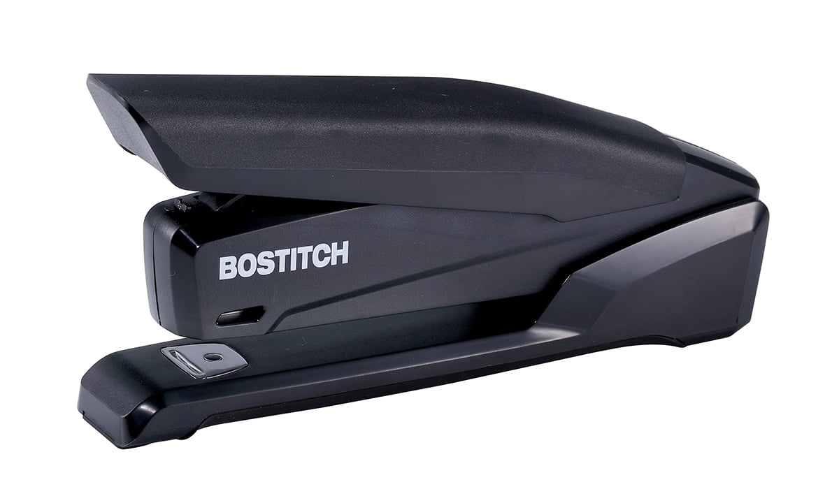 and Black Stapler with Integrated Remover & Staple Storage 12 Sheet Capacity Bostitch Office White & Black Hole Punch 