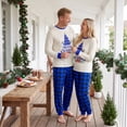 thumbnail image 6 of Nibbcoa Family Matching Christmas Pajamas Long Sleeve Tops and Plaid Family Home Loungewear  PJs, 6 of 9