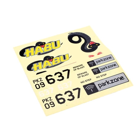 - ParkZone Decal Sheet: Habu EDF, PKZ7002