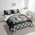 thumbnail image 3 of Castle Fairy Full 7-Piece Bowknot Comforter Set - Bling Glitter Princess Bedding, 3 of 8