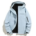 thumbnail image 2 of Windbreaker Jacket Men's Outdoor Three In One Hiking Jacket Windproof Jacket Warm And Thick Long Sleeved Hooded Casual Jacket/jacket Blue XL Windbreakers for Men, 2 of 7