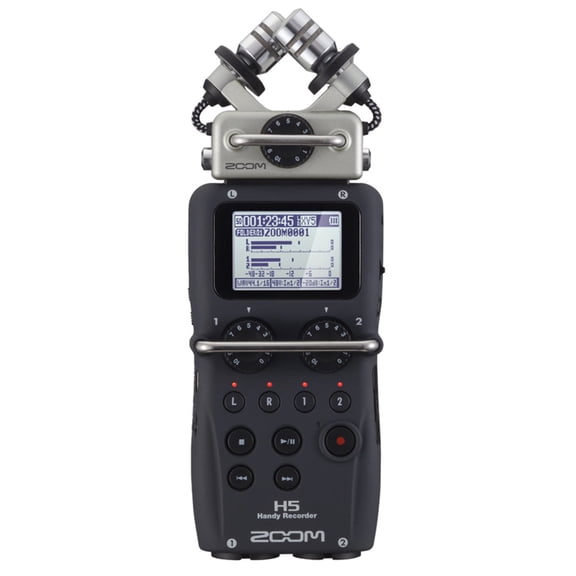 Zoom H5 4-Track Portable Recorder for Audio for Video, Music, and Podcasting, Stereo Microphones, 2 XLR/TRS Inputs, USB Audio Interface, Battery Powered