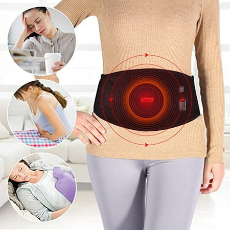 YMIKO Waist Heating Pad Belt Lower Back Heat Wrap Hot and Cold Therapy with 3 Heating Grade Sets for Waist Pain Relief Muscle Strain Dysmenorrhea Abdominal Pain Good Back Warmer Lumbar