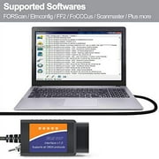 ELM327 FORScan OBD2 USB Adapter With MS CAN/HS CAN Switch for F150 F250 Car and Light Truck Check For Ford Coding ELMconfig FoCC