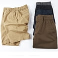 thumbnail image 3 of Timoontee Men Cargo Shorts 5 Inch Shorts Multi Pocket Stretchy Elastic Waist Durable Button Fastening for Daily Wear Yellow L, 3 of 4