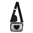 thumbnail image 1 of Bolso Bandolera Btafrte PVC Transparente Love Fashion Shoulder Bag Con Bolso Pequeño negro, 1 of 9