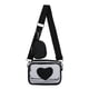thumbnail image 2 of Bolsa bandolera de PVC transparente Love Fashion Shoulder Bag con Bolsa pequeño (negro) Likrtyny  Para Estrenar, 2 of 9
