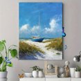 thumbnail image 4 of Blue Sailboat Oil Painting Canvas Print, Perfect for Living Room, Bedroom, Office, Beach House, Coastal Decor, 4 of 8