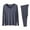 Dark Gray, variant on Men's Plus Size Sleepwear Set 2 Piece Long Sleeve V - Neck Pajama Modal Cotton Polyester Blend Warm Soft Breathable Casual Loungewear for Men XL 4XL